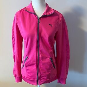 Puma Hot Pink Zip-Up Athletic Jacket. Size Medium